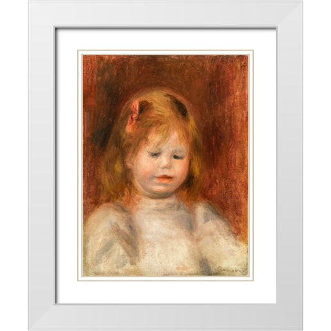 Portrait of Jean Renoir 1897 White Modern Wood Framed Art Print with Double Matting by Renoir, Pierre-Auguste