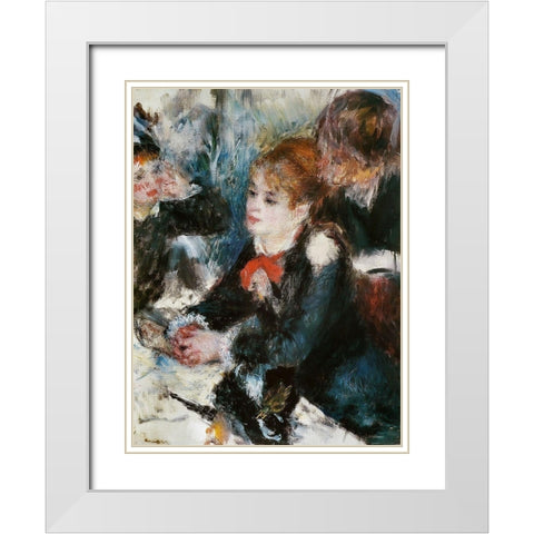 At the Milliners White Modern Wood Framed Art Print with Double Matting by Renoir, Pierre-Auguste