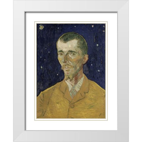 Eugene Boch White Modern Wood Framed Art Print with Double Matting by van Gogh, Vincent