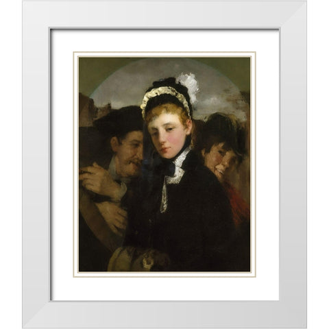 Union Square White Modern Wood Framed Art Print with Double Matting by Weir, J Alden