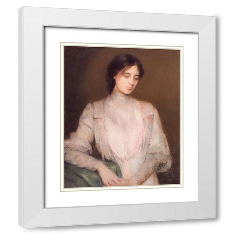 A Gentlewoman White Modern Wood Framed Art Print with Double Matting by Weir, J Alden