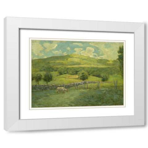 Obweebetuck White Modern Wood Framed Art Print with Double Matting by Weir, J Alden