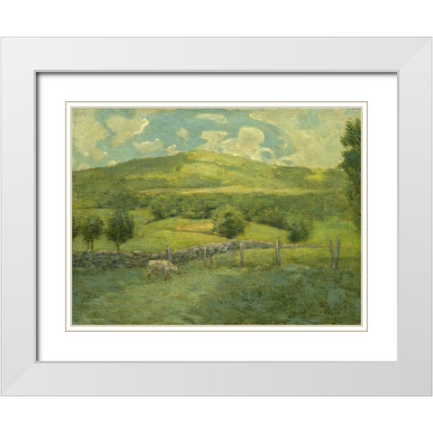 Obweebetuck White Modern Wood Framed Art Print with Double Matting by Weir, J Alden