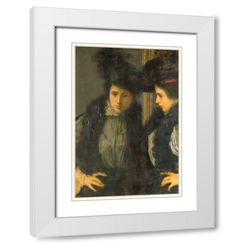 The Green Bodice White Modern Wood Framed Art Print with Double Matting by Weir, J Alden