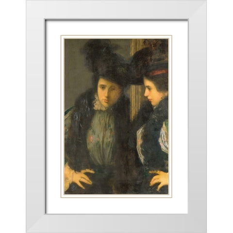 The Green Bodice White Modern Wood Framed Art Print with Double Matting by Weir, J Alden