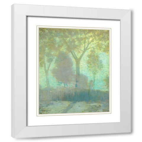 Moonlight White Modern Wood Framed Art Print with Double Matting by Weir, J Alden