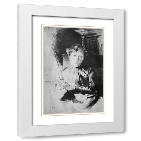 By Candlelight White Modern Wood Framed Art Print with Double Matting by Weir, J Alden