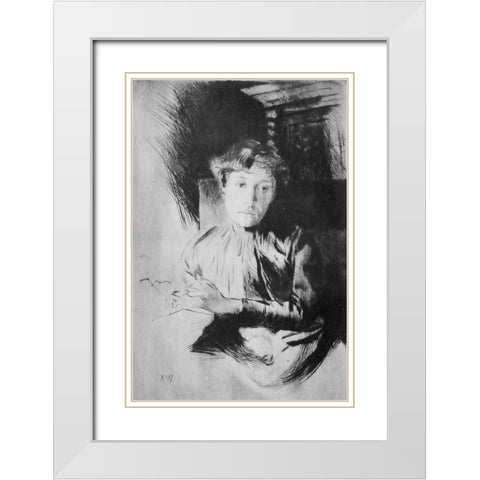 By Candlelight White Modern Wood Framed Art Print with Double Matting by Weir, J Alden