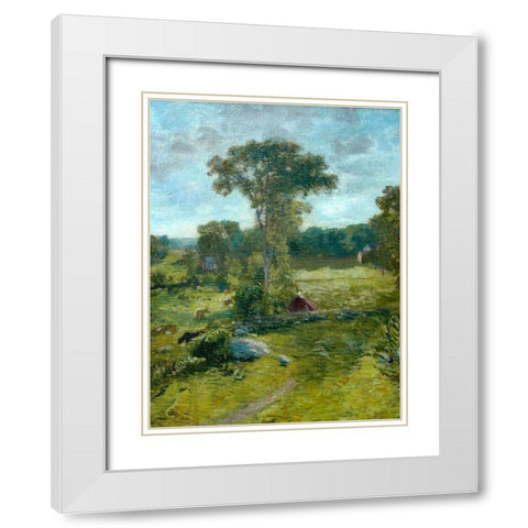 The Spring House-Windham White Modern Wood Framed Art Print with Double Matting by Weir, J Alden