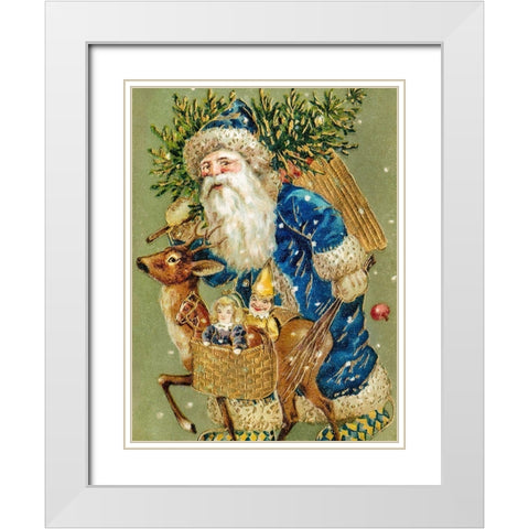 A Merry Christmas White Modern Wood Framed Art Print with Double Matting by Wallach, Miriam and Ira D