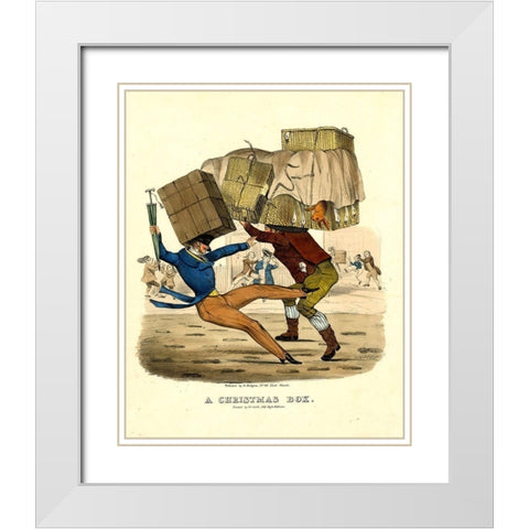A Christmas Box White Modern Wood Framed Art Print with Double Matting by Hodgson, Orlando