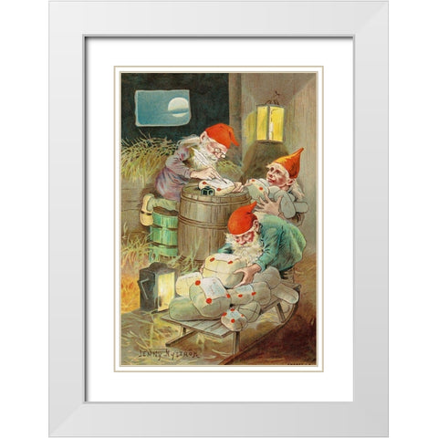 Christmas card White Modern Wood Framed Art Print with Double Matting by Nystrom, Jenny