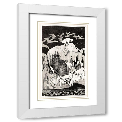 Christmas night White Modern Wood Framed Art Print with Double Matting by Hoytema, Theo van
