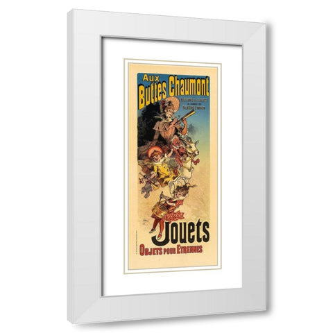 Aux Buttes Chaumont White Modern Wood Framed Art Print with Double Matting by Cheret, Jules