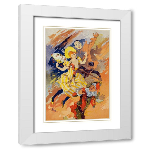 Masters of the Poster Plate 201 White Modern Wood Framed Art Print with Double Matting by Cheret, Jules