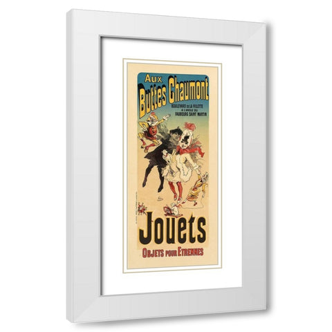 Aux Buttes Chaumont Plate 141 White Modern Wood Framed Art Print with Double Matting by Cheret, Jules