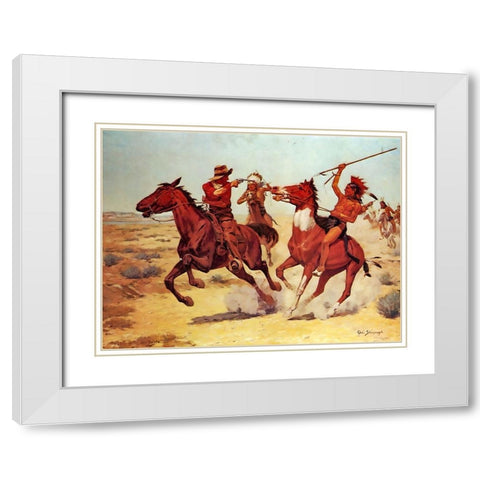 Hard Pushed White Modern Wood Framed Art Print with Double Matting by Shreyvogel, Charles
