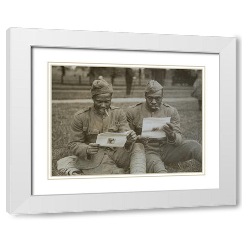 WWI A sunny afternoon in Hyde Park-London-with London Bulletin of the American Red Cross for company White Modern Wood Framed Art Print with Double Matting by U.S. Archives