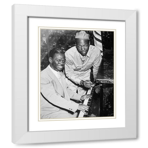 WWII Earl Father Hines-a great swing musician White Modern Wood Framed Art Print with Double Matting by U.S. Archives