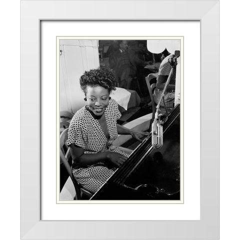 Mary Lou Williams White Modern Wood Framed Art Print with Double Matting by Gottlieb, William