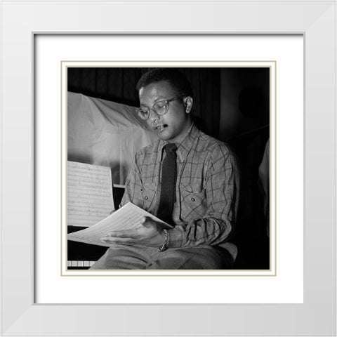 Billy Strayhorn-New York White Modern Wood Framed Art Print with Double Matting by Gottlieb, William