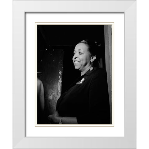 Ethel Waters White Modern Wood Framed Art Print with Double Matting by Gottlieb, William