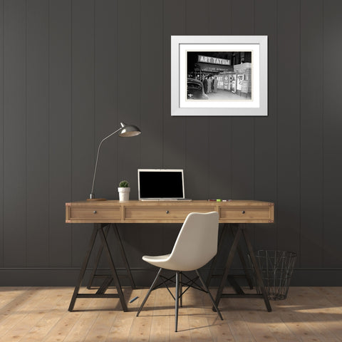 Art Tatum and Phil Moore-Downbeat-New York-N.Y. White Modern Wood Framed Art Print with Double Matting by Gottlieb, William