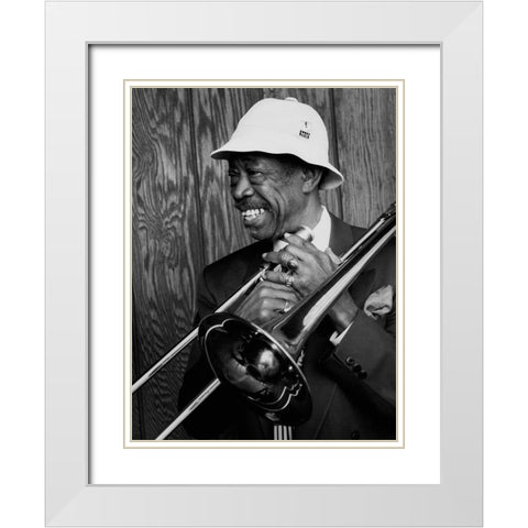 Al Grey White Modern Wood Framed Art Print with Double Matting by Gottlieb, William