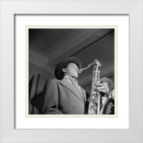 Illinois Jacquet 1941 White Modern Wood Framed Art Print with Double Matting by Gottlieb, William