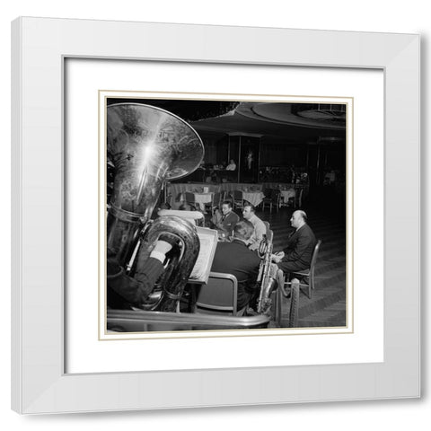 Guy Lombardo-Starlight Roof-Waldorf-Astoria-New York 1947 White Modern Wood Framed Art Print with Double Matting by Gottlieb, William