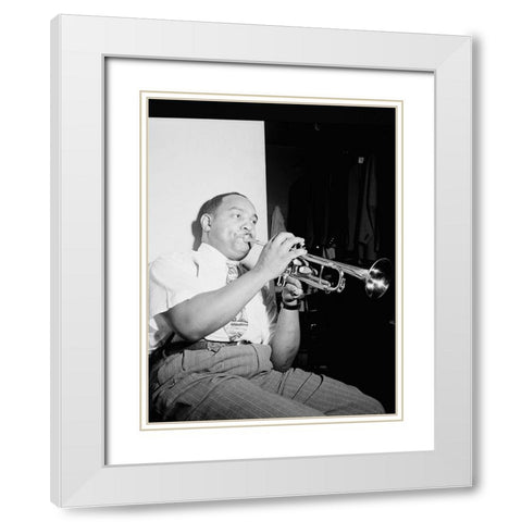 Benny Carter-Apollo Theatre-New York 1946 White Modern Wood Framed Art Print with Double Matting by Gottlieb, William