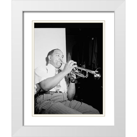 Benny Carter-Apollo Theatre-New York 1946 White Modern Wood Framed Art Print with Double Matting by Gottlieb, William