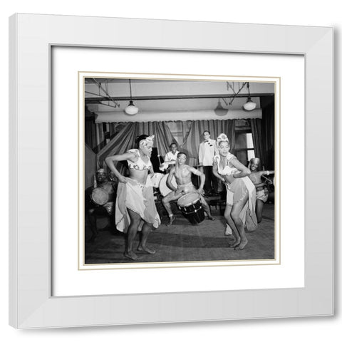 Cozy Cole-New York 1946 White Modern Wood Framed Art Print with Double Matting by Gottlieb, William