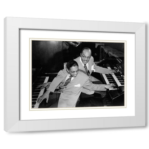 Billy Taylor and Bob Wyatt-New York 1947 White Modern Wood Framed Art Print with Double Matting by Gottlieb, William