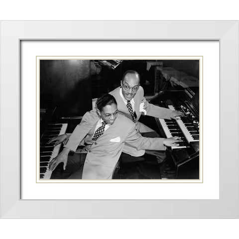 Billy Taylor and Bob Wyatt-New York 1947 White Modern Wood Framed Art Print with Double Matting by Gottlieb, William