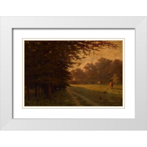 Indiana Landscape White Modern Wood Framed Art Print with Double Matting by Gruelle, Richard Buckner