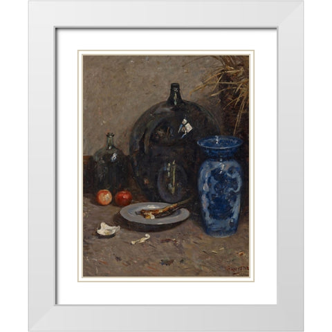 Still Life White Modern Wood Framed Art Print with Double Matting by Forsyth, William J.