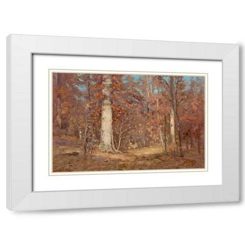 Landscape White Modern Wood Framed Art Print with Double Matting by Steele, Theodore Clement