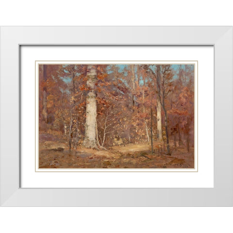 Landscape White Modern Wood Framed Art Print with Double Matting by Steele, Theodore Clement