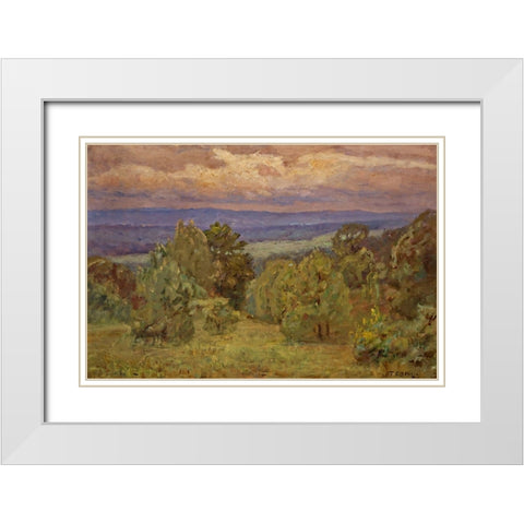 Storm Clouds White Modern Wood Framed Art Print with Double Matting by Steele, Theodore Clement