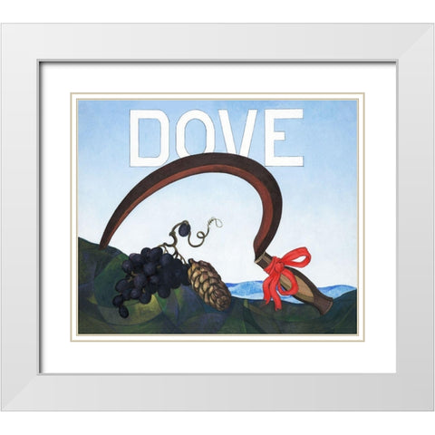 Dove White Modern Wood Framed Art Print with Double Matting by Demuth, Charles