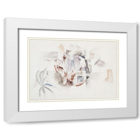 Bermuda Landscape No. 2 White Modern Wood Framed Art Print with Double Matting by Demuth, Charles