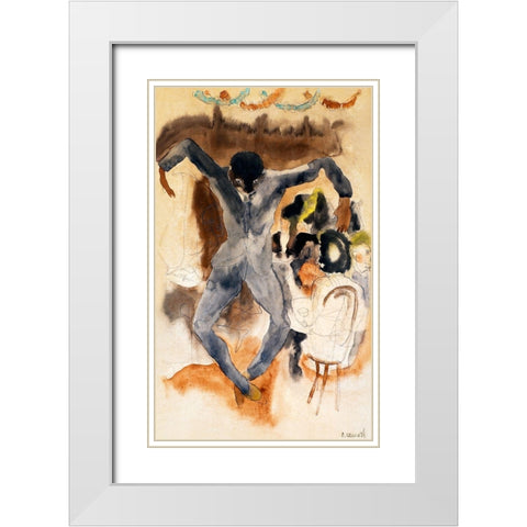 At Marshalls White Modern Wood Framed Art Print with Double Matting by Demuth, Charles