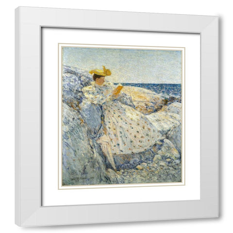 Summer Sunlight Isles of Shoals White Modern Wood Framed Art Print with Double Matting by Hassam, Childe