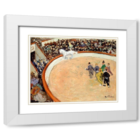 The Medrano circus-boulevard Rochechouard White Modern Wood Framed Art Print with Double Matting by Abel-Truchet, Louis
