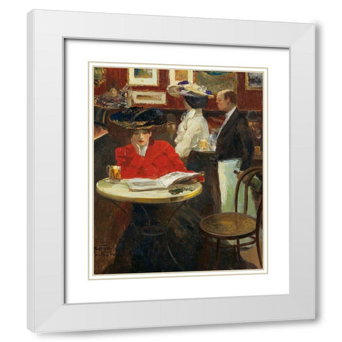 Le Lapin Agile-Montmartre White Modern Wood Framed Art Print with Double Matting by Abel-Truchet, Louis