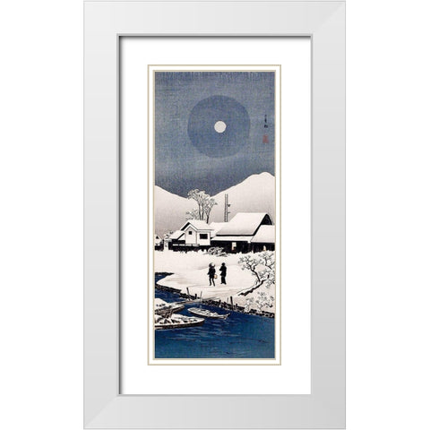Snow at Nipponmatsu White Modern Wood Framed Art Print with Double Matting by Takahashi, Hiroaki