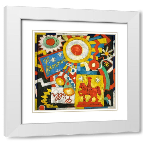 Himmel White Modern Wood Framed Art Print with Double Matting by Hartley, Marsden