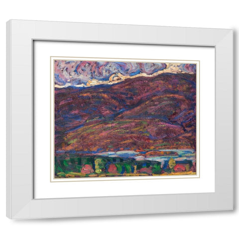 Autumn Color White Modern Wood Framed Art Print with Double Matting by Hartley, Marsden