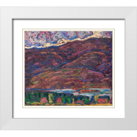 Autumn Color White Modern Wood Framed Art Print with Double Matting by Hartley, Marsden